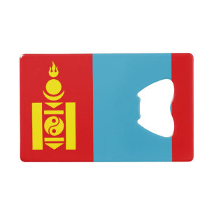 Flag of Mongolia Credit Card Bottle Opener
