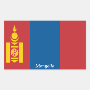 Flag of Mongolia Rectangular Sticker