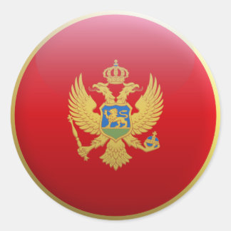 Flag of Montenegro Classic Round Sticker
