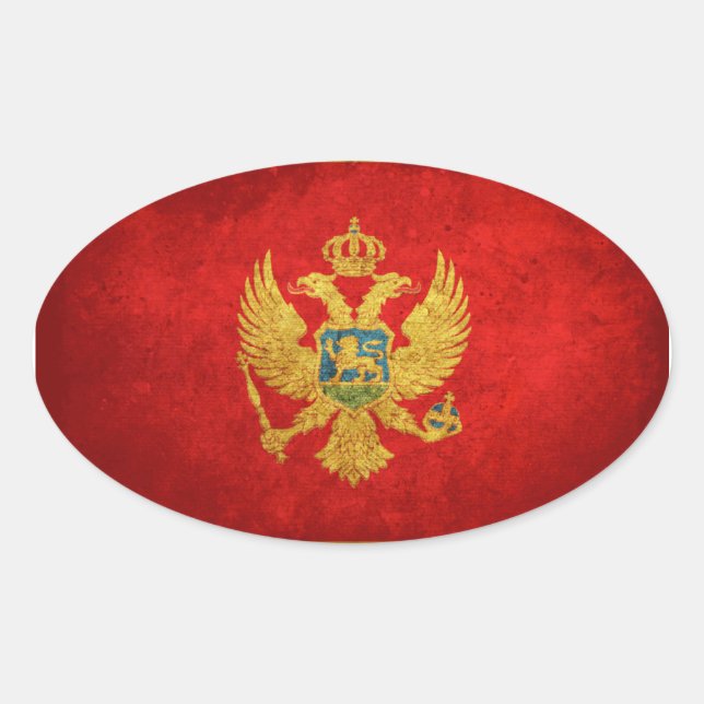 Flag of Montenegro Oval Sticker (Front)