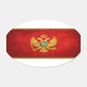 Flag of Montenegro Oval Sticker