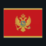 Flag of Montenegro Postcard<br><div class="desc">Flag of Montenegro Postcard</div>