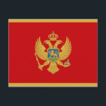 Flag of Montenegro Postcard<br><div class="desc">Flag of Montenegro Postcard</div>