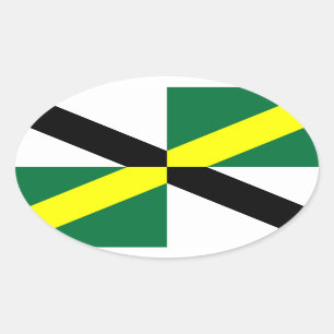 Flag of Monterey, California Oval Sticker