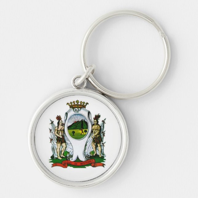 Flag of Monterrey, Nuevo León - MEXICO Key Ring (Front)