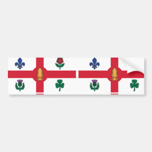 Flag of Montreal, Quebec Bumper Sticker