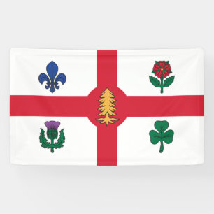 Flag of Montreal (Quebec, Canada) Banner