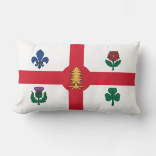 Flag of Montreal (Quebec, Canada) Lumbar Cushion