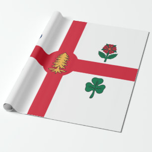 Flag of Montreal (Quebec, Canada) Wrapping Paper