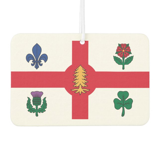 Flag of Montreal, Quebec Car Air Freshener (Front)