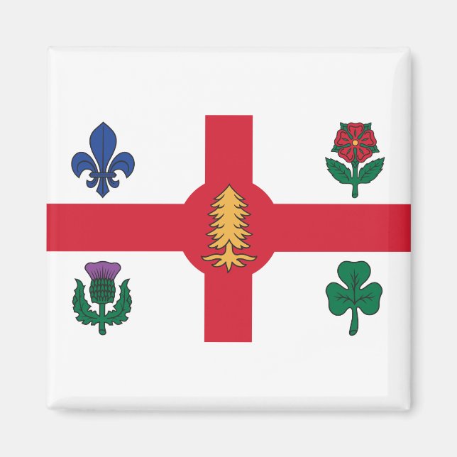 Flag of Montreal, Quebec Magnet (Front)