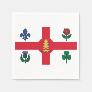 Flag of Montreal, Quebec Napkin