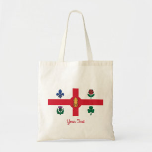 Flag of Montreal, Quebec Tote Bag