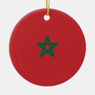 Flag of Morocco Ceramic Ornament