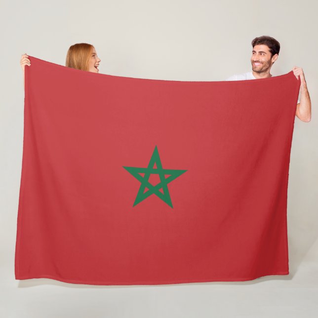 Flag of Morocco Fleece Blanket (In Situ)