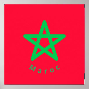 Flag of Morocco Poster