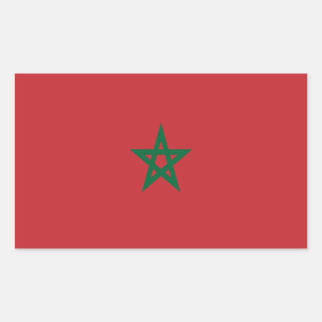 Flag of Morocco Rectangular Sticker (Front)