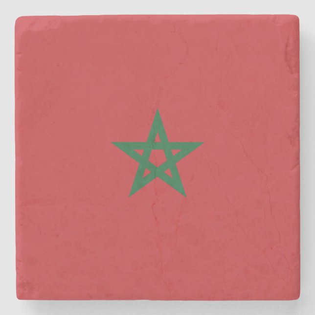 Flag of Morocco Stone Coaster (Front)