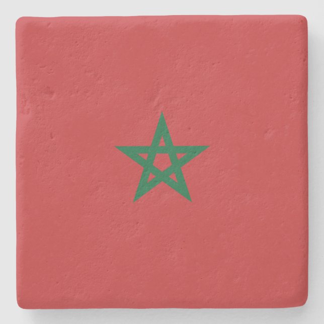 Flag of Morocco Stone Coaster (Front)