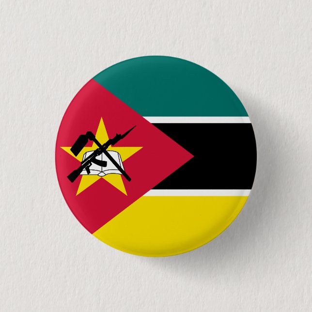Flag of Mozambique 3 Cm Round Badge (Front)