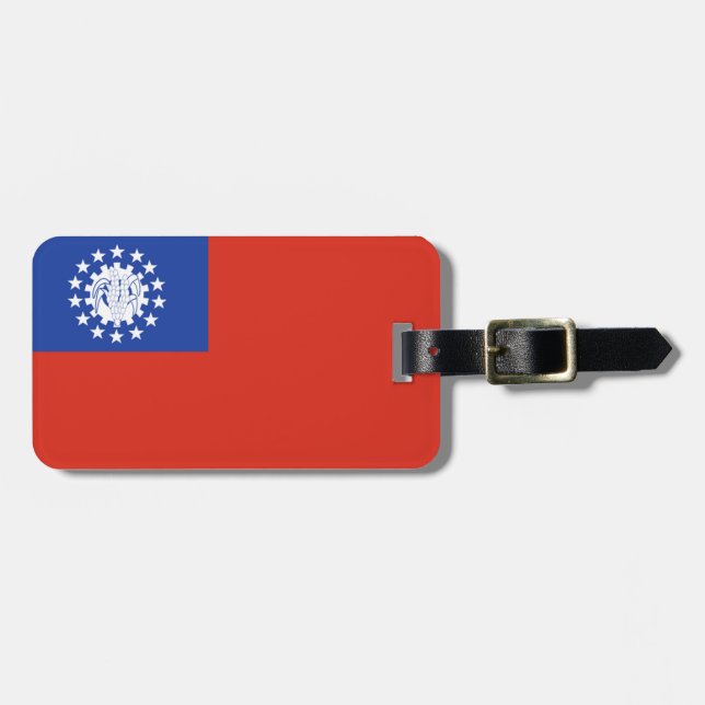 Flag of Myanmar Easy ID Personal Luggage Tag (Front Horizontal)