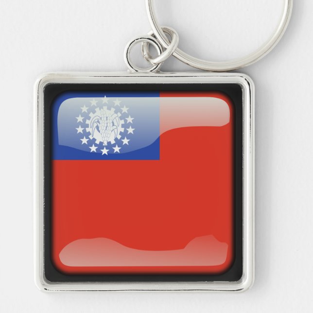 Flag of Myanmar Key Ring (Front)