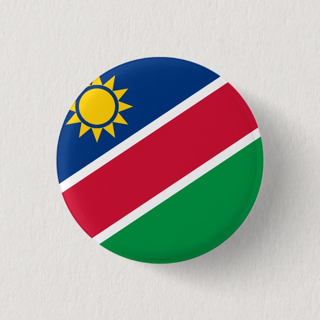 Flag of Namibia 3 Cm Round Badge (Front)