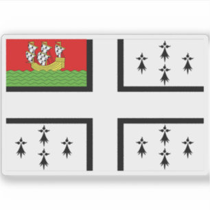 Flag of Nantes, Loire-Atlantique, France