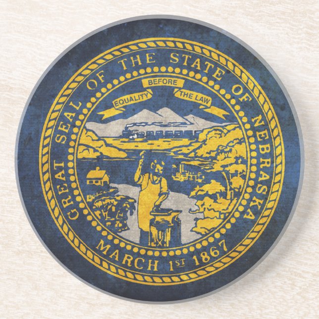 Flag of Nebraska Coaster (Front)