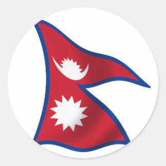 Flag of Nepal Classic Round Sticker