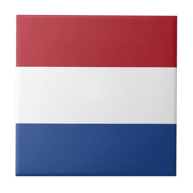 Flag of Netherlands Ceramic Tile (Front)