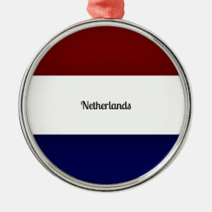 Flag of Netherlands Metal Tree Decoration