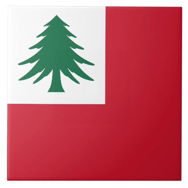 Flag of New England Ceramic Tile (Front)
