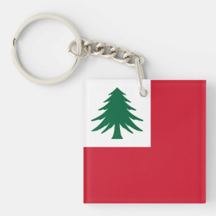 Flag of New England (pine only) - unofficial Key Ring