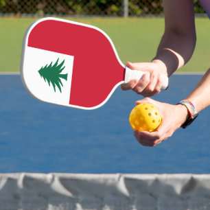 Flag of New England (pine only) - unofficial Pickleball Paddle
