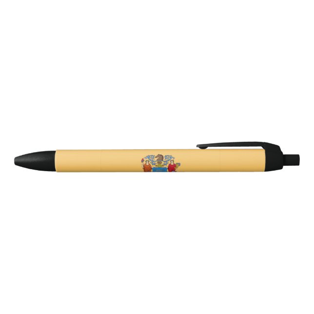 Flag of New Jersey Black Ink Pen (Top)