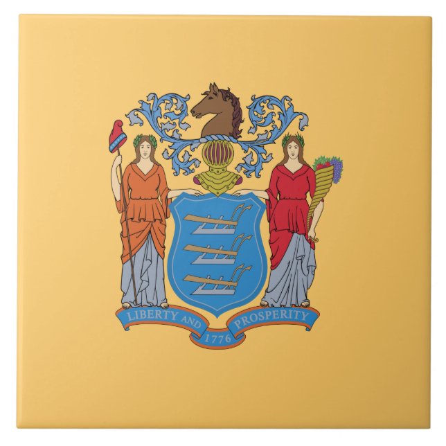 Flag of New Jersey Ceramic Tile (Front)