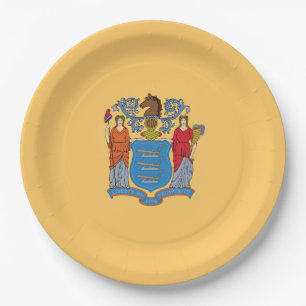Flag of New Jersey Paper Plate
