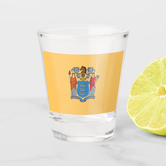 Flag of New Jersey Shot Glass (Front)
