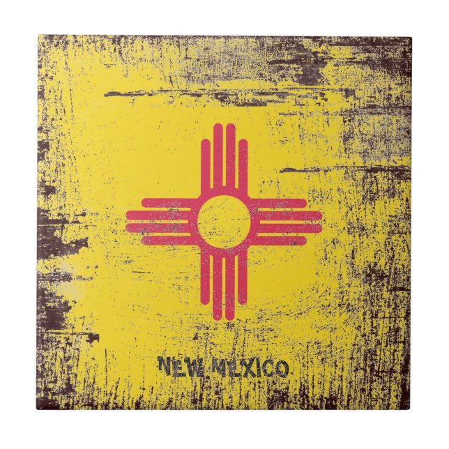Flag of New Mexico Ceramic Tile (Front)