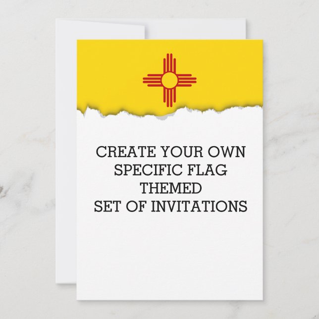 Flag of New Mexico Invitation (Front)