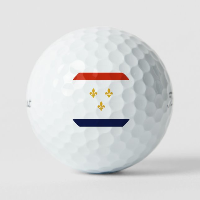 Flag of New Orleans Golf Balls (Front)