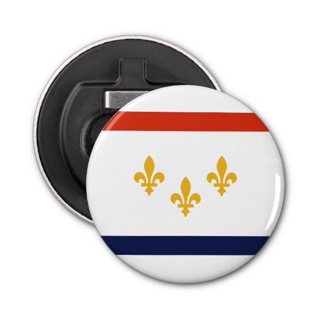 Flag of New Orleans, Louisiana Bottle Opener (Front)