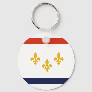 Flag of New Orleans, Louisiana Keychain