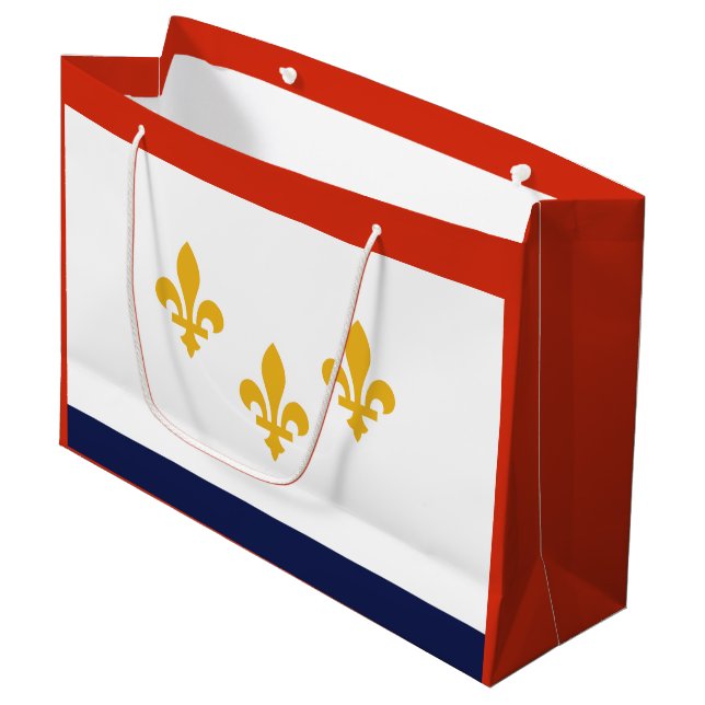 Flag of New Orleans, Louisiana Large Gift Bag (Front Angled)