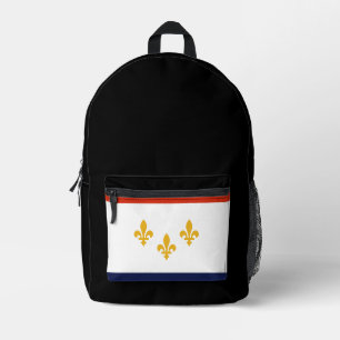 Flag of New Orleans, Louisiana Printed Backpack
