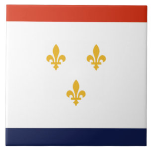 Flag of New Orleans (Louisiana, USA) Ceramic Tile