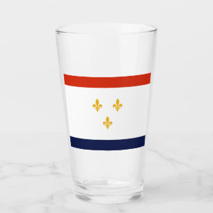 Flag of New Orleans (Louisiana, USA) Glass