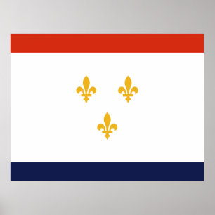Flag of New Orleans Poster