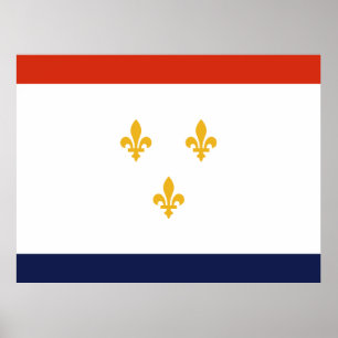 Flag of New Orleans Poster
